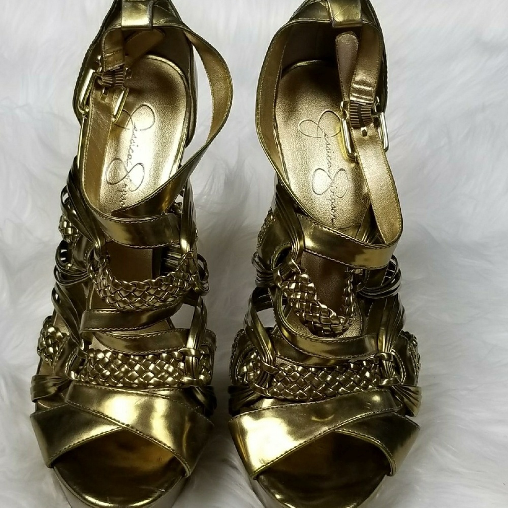 Jessica Simpson Bronze Heels